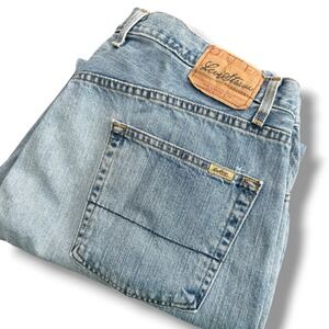 Levi  Signature Loose Straight Jeans Y2K Mens‎ 42x30 Light Wash Denim Vintage